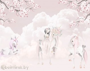 Фотообои для детской комнаты единороги